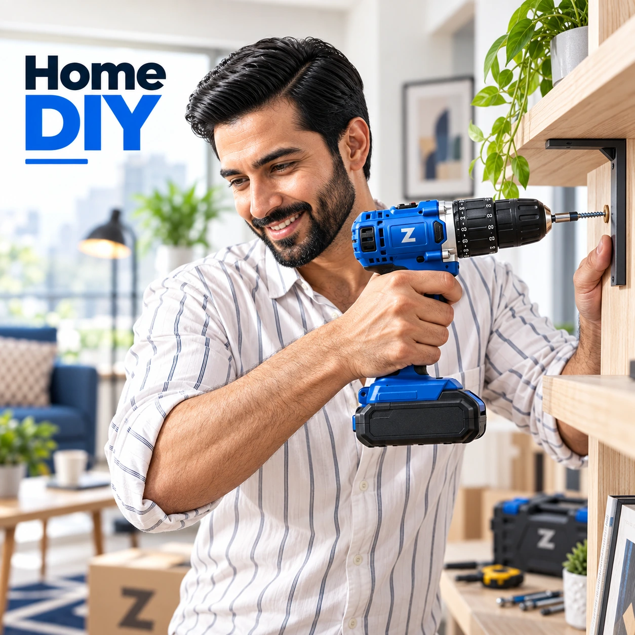 Powerful Cordless Electric Drill Machine Set with Bits & Storage Case
