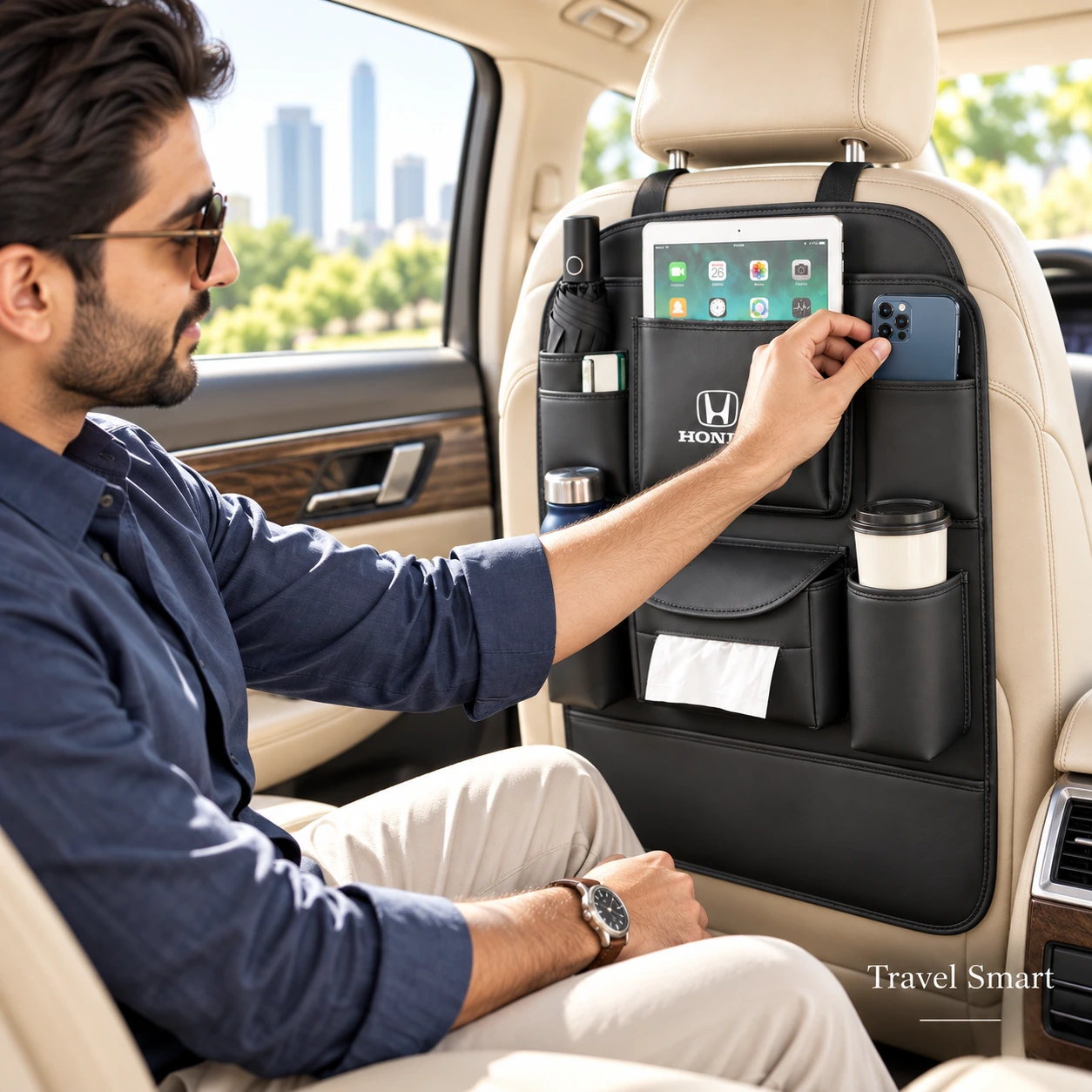 Multi Function Car Back Seat Organizer For Toyota Honda Suzuki Kia Hyundai & More | Automotive Accessories | Shopright.pk