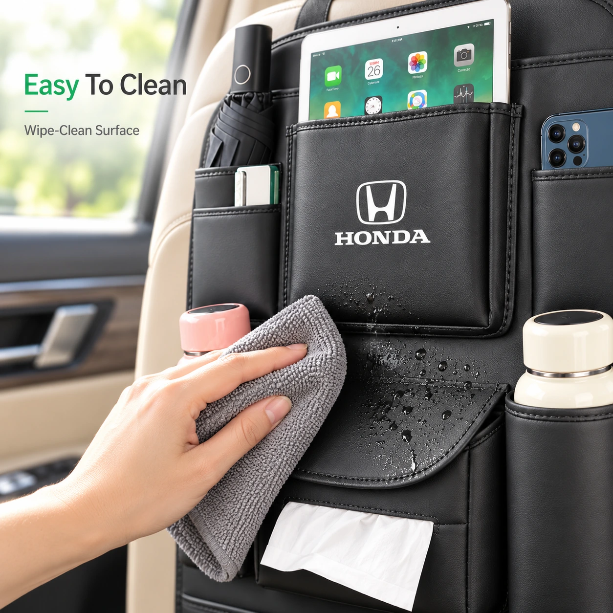 Multi Function Car Back Seat Organizer For Toyota Honda Suzuki Kia Hyundai & More | Automotive Accessories | Shopright.pk