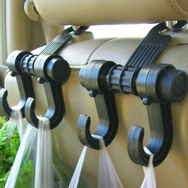 Pack Of 2: Car Dining Tray & Car Headrest Hooks