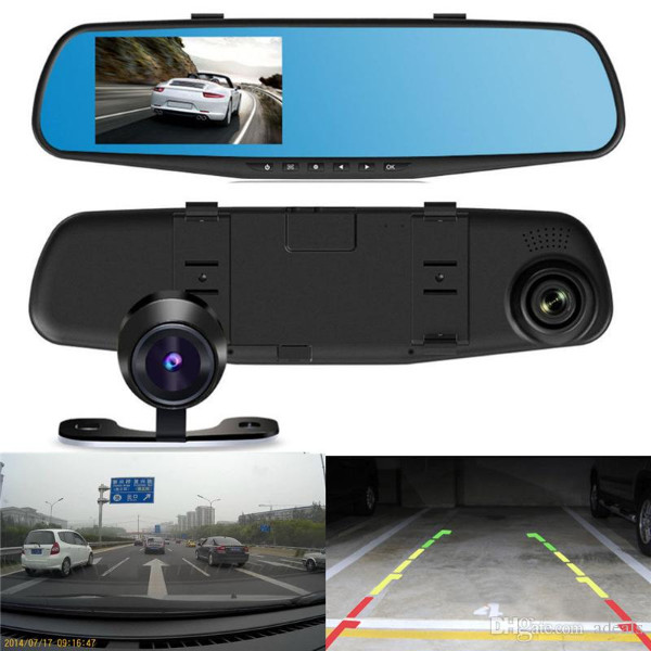 Car DVR Mirror Dual Camera Front/Back 1080p Record Every Angle of
