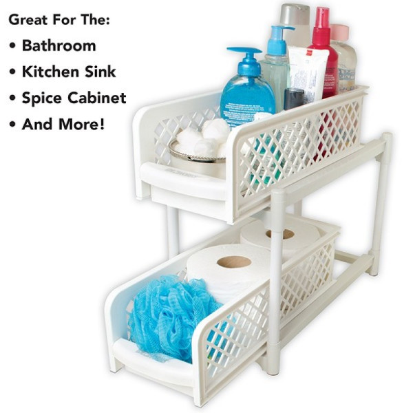 Portable 2 Tier Basket Drawers
