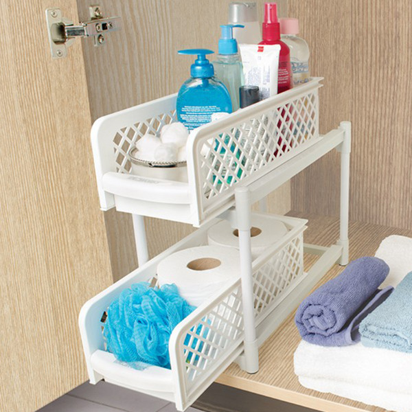 Portable 2 Tier Basket Drawers