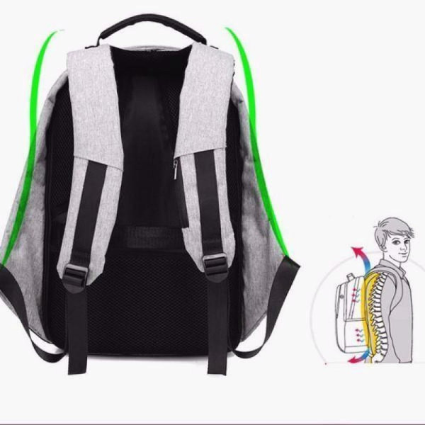 Anti Theft Usb Charging Travel Backpack With Free Powerbank