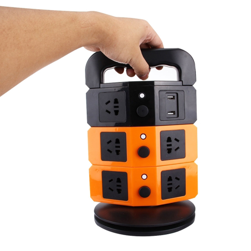 Universal 3 Layers 2 Usb & 8 Power Socket Extension Socket