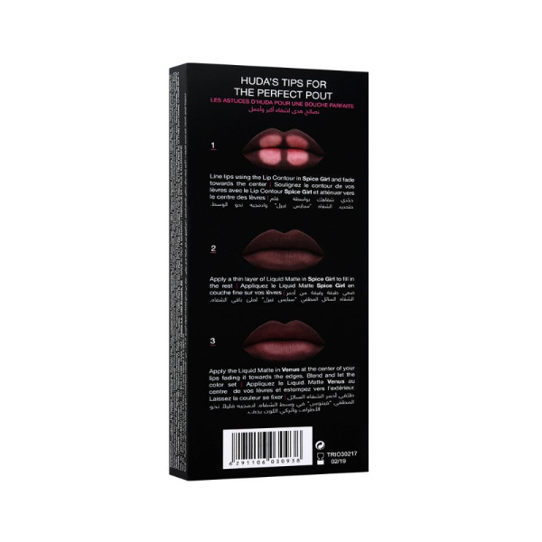 Buy huda beauty 3 in 1 lip contour (spice girl & venus) set at best