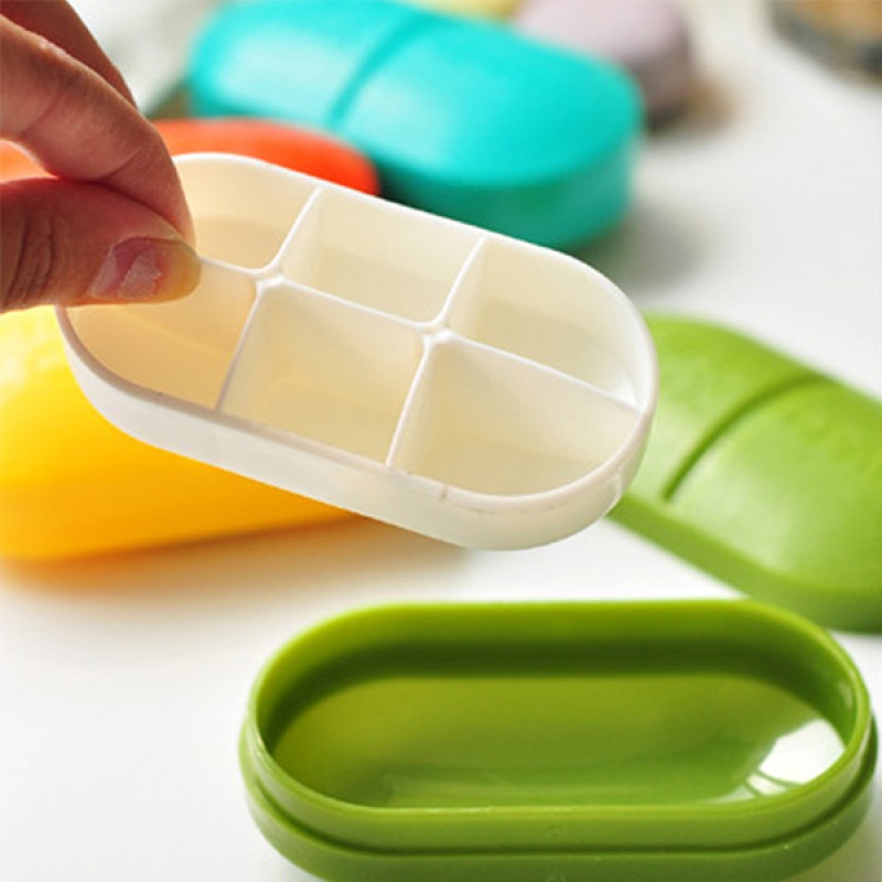 Six Slot Oval Shaped Pill Box Buy 02 And Get 02 Free