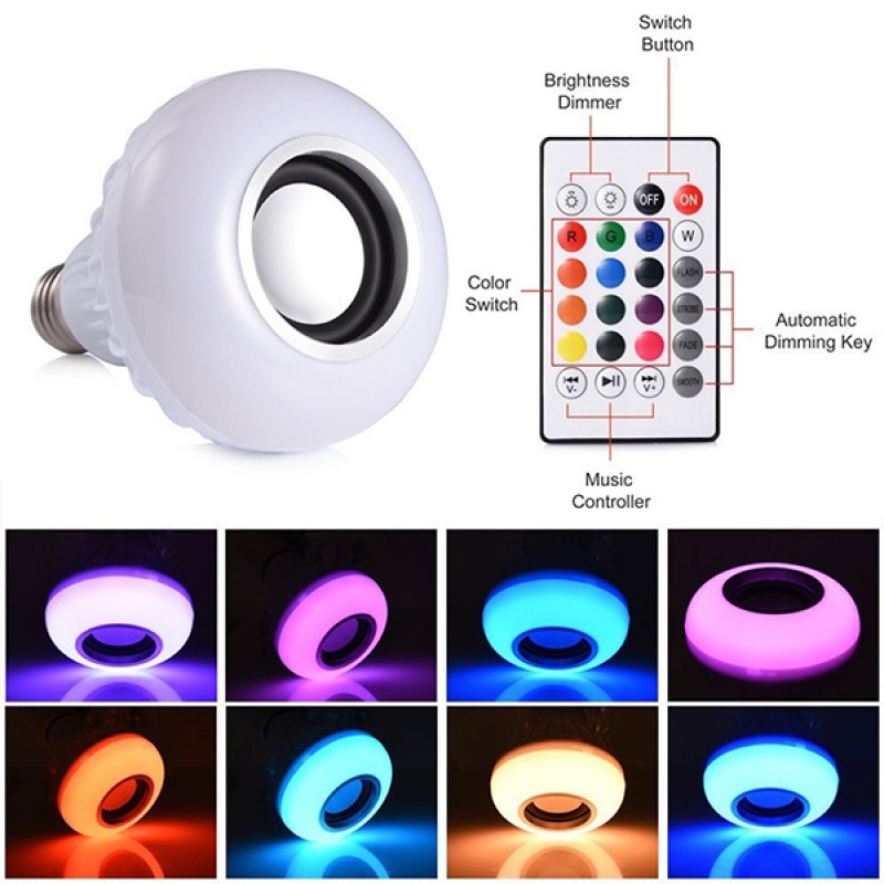 Bluetooth Music Bulb With Led & Speaker