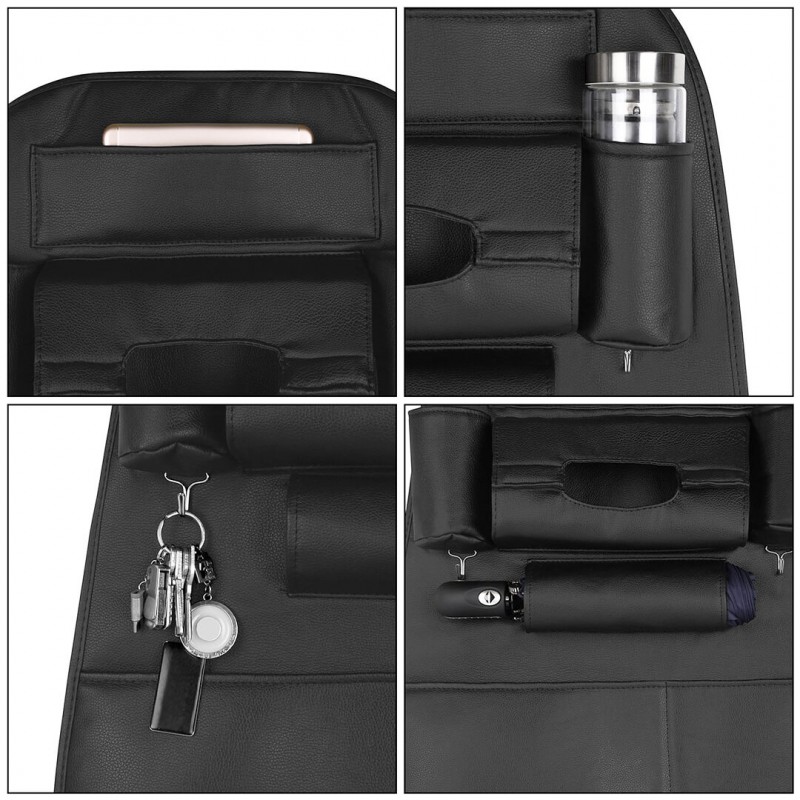 Leather Back Seat Organizer Pack of 02