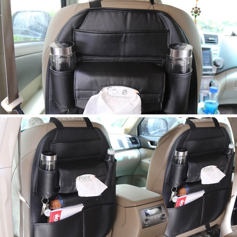 Leather Back Seat Organizer Pack of 02