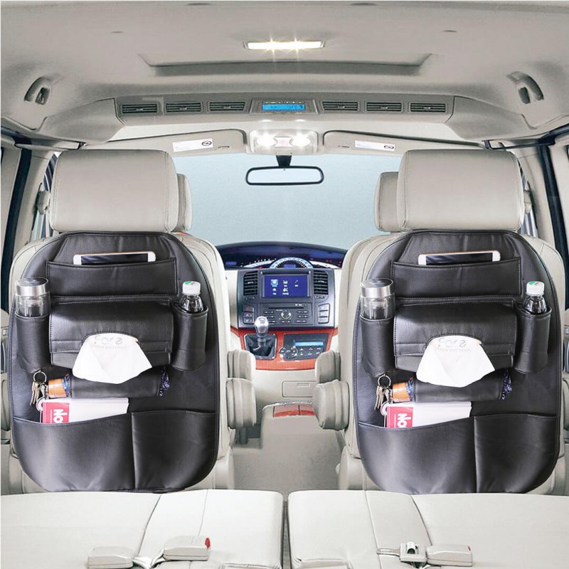 Leather Back Seat Organizer Pack of 02
