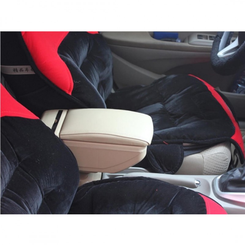 Car Hand Rest Storage Box And Leather Back Seat Cover (Buy 01 & Get 01 Free)