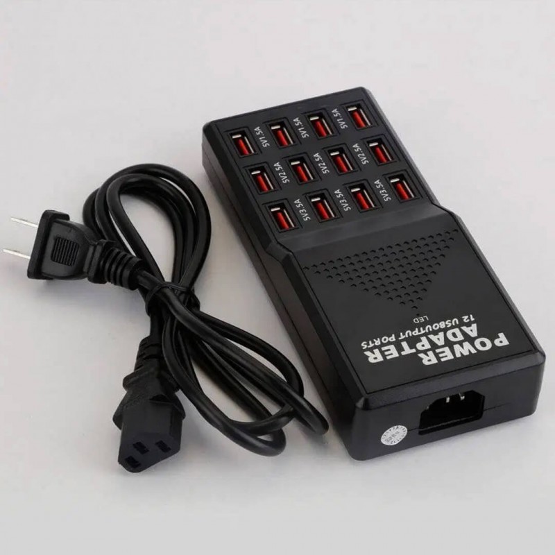 12-Port USB Fast Charger Rapid Charging Solution - W858 CH-001