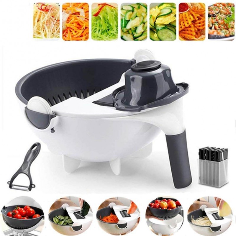 Draining vegetable cutter