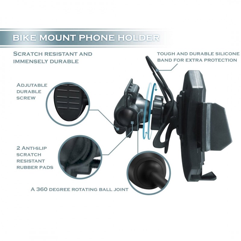 2 In 1 Bike Phone Mount For Mobile Phone
