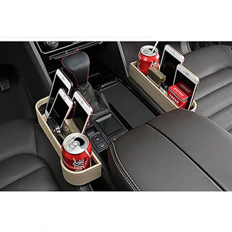 Car Seat Gap Filler Leather Cup Holder