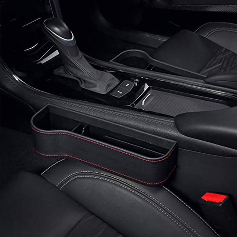 Car Seat Gap Filler Leather Cup Holder