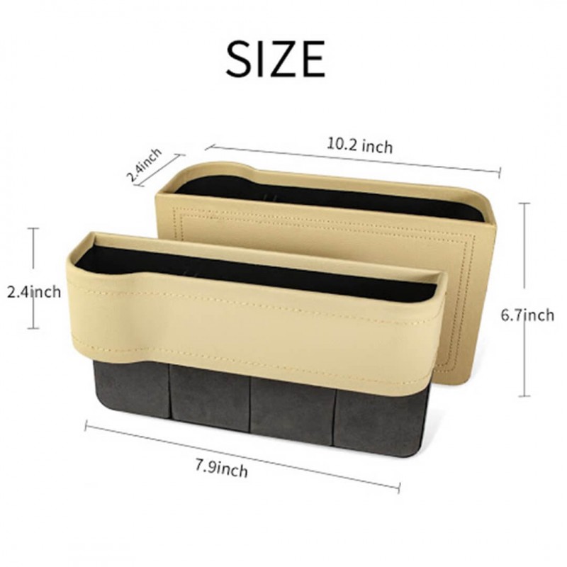Car Seat Gap Filler Leather Cup Holder