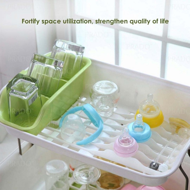 Double Layer Drain Dishes Kitchen Storage Rack