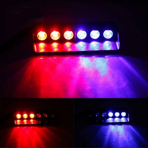 High Power DC Motorcycle LED Police Emergency Lights Red Blue