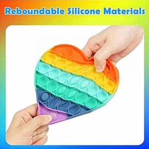 Heart Rainbow Bubble Popping Sensory De-Stress Toy
