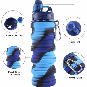 Multicolor Collapsible Water Bottles