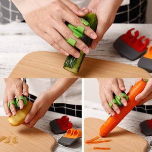 Efficient Vegetable and Fruit Two Finger Peeler for Quick Prep