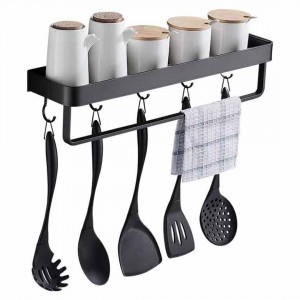 Wall Mounted Square Aluminum Kitchen Shelf Organize Your Space Efficiently