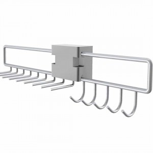 Tie And Belt Rack, Extending, For 9 Ties And 5 Belts