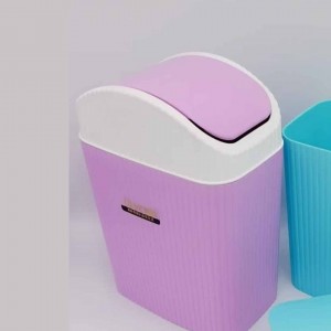 Mini Table Trash Can With Swing Top Lid