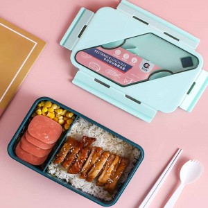 Portable Lunch Box 2 Compartment With Spoon