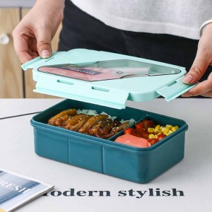 Portable Lunch Box 2 Compartment With Spoon