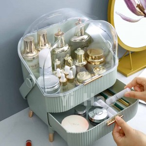 Premium Covered Cosmetic Organizer With Drawers