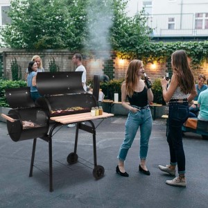 BBQ Smoker Charcoal Grill Roaster Portable Outdoor Camping Barbecue 2 in 1