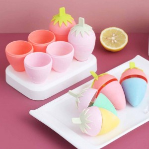 Homemade Strawberry Ice Cream Popsicle Mold for Summer Treats