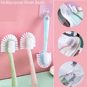 Multifunctional All Round Shoe Brush Laundry Brush Long Handle
