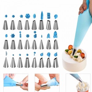 Ultimate 27 Piece Cake Decorating Nozzle Set with Piping Bag