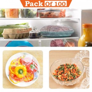 Reusable Elastic Food Plastic Bowl Covers Pack Of 100