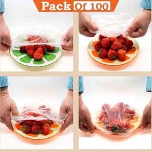 Reusable Elastic Food Plastic Bowl Covers Pack Of 100