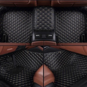 Honda City 7D Diamond Floor Mats Black With Black 2016-2020