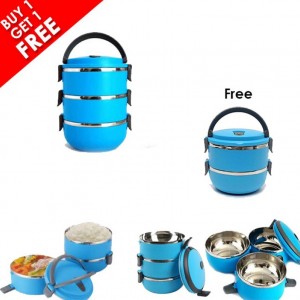 3 Layers Lunch Box & 2 Layers Lunch Box (Buy 1 Get 1 Free)
