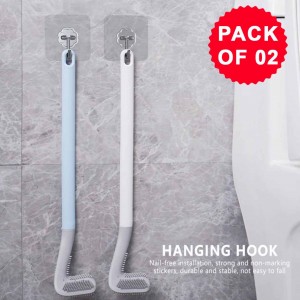 Long-Handled Toilet Brush Pack Of 02