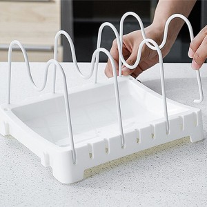Household Pot Lid Storage Rack Cooking Dish Pan Cover Holder