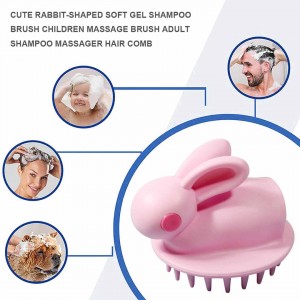 Cute Rabbit Silicone Shampoo Scalp Hair Scalp
