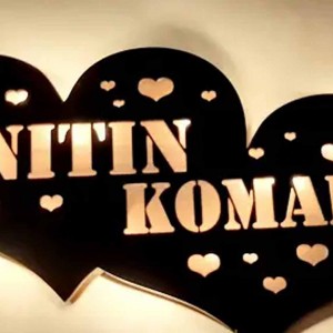 Customized Heart Wooden Name Board