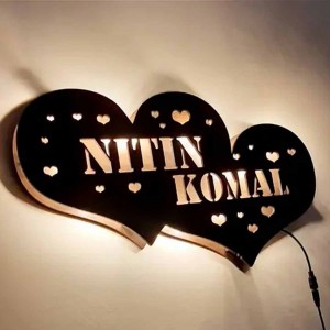 Customized Heart Wooden Name Board