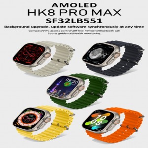 Hk8 Pro Max 2.12 Inch Amoled Screen Smart Watch Ultra 49mm Men Series 8 Nfc Wireless Charging Sports Watch (Orange)