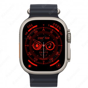 Hk8 Pro Max 2.12 Inch Amoled Screen Smart Watch Ultra 49mm Men Series 8 Nfc Wireless Charging Sports Watch (Black)