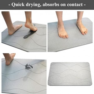 Floral Bath Mat: Non-Slip Water Absorbent Bathroom Mat for Soft and Safe Footing