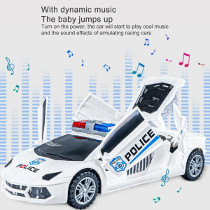 Electric Dancing Deformation Police Car Toy